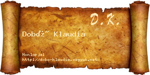Dobó Klaudia névjegykártya