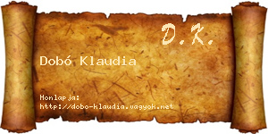 Dobó Klaudia névjegykártya