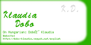 klaudia dobo business card